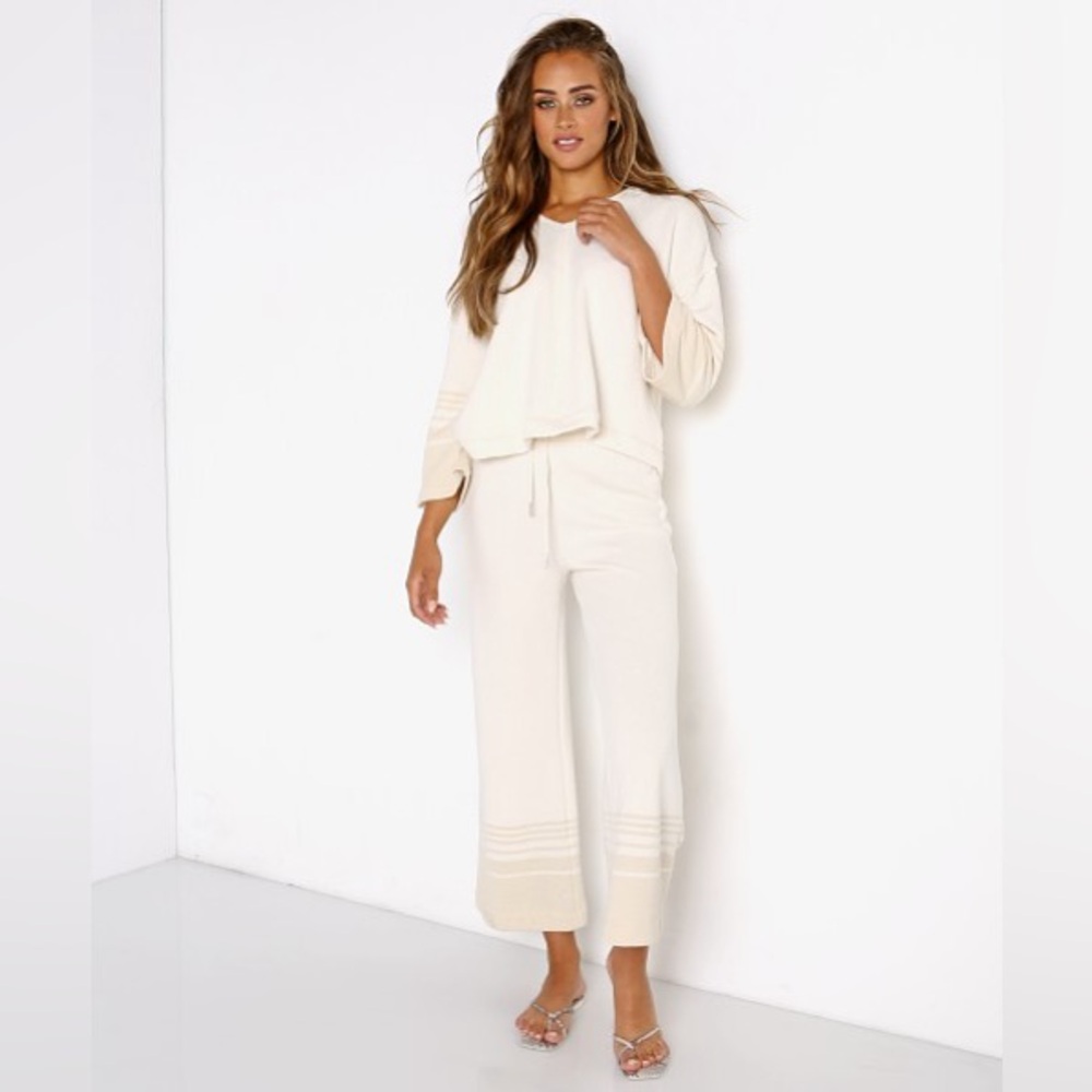 Z Supply Cream Wide Leg Jumpsuit